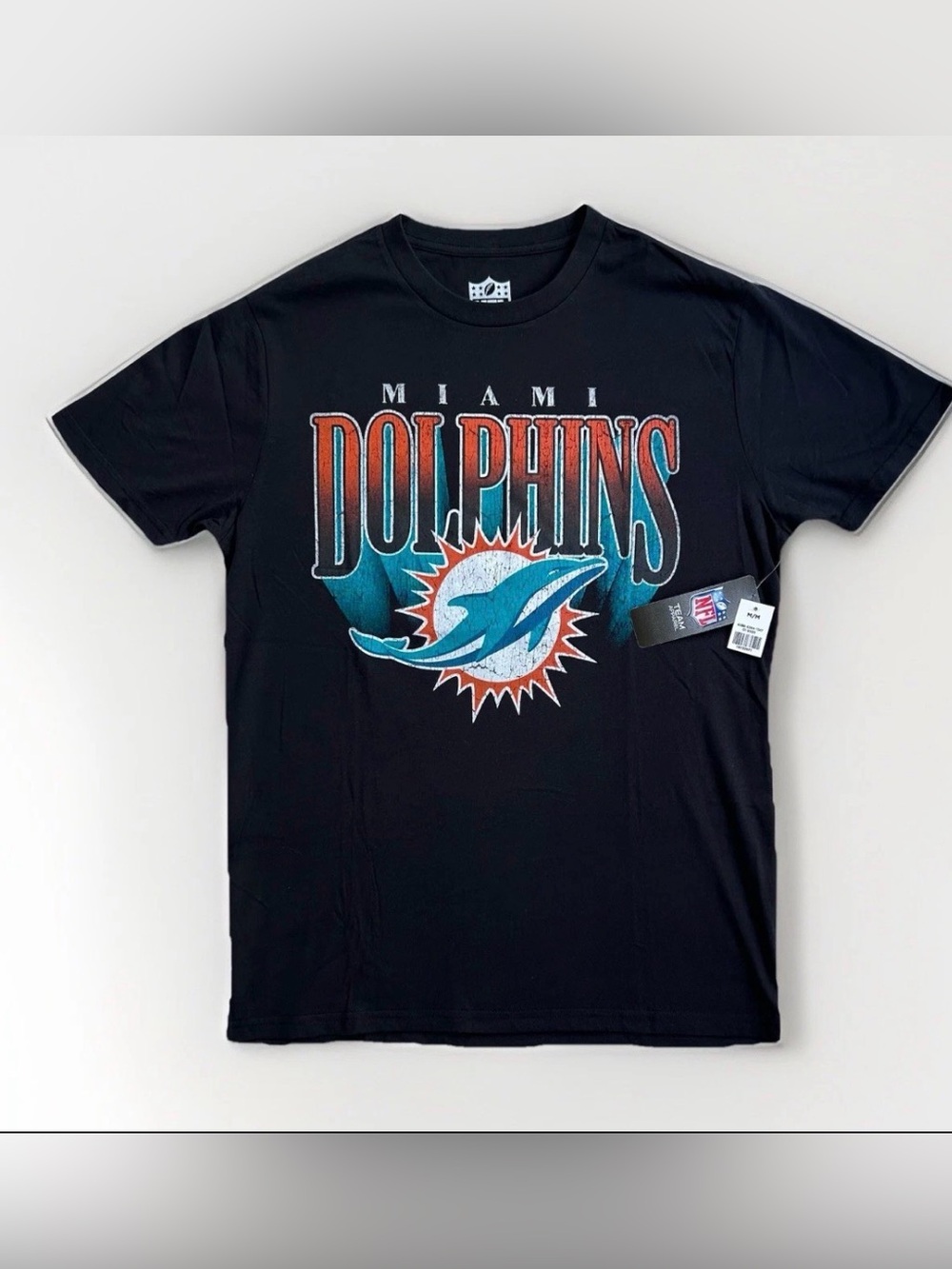 NFL Miami Dolphins Black Tee Mens Medium Brand New With Tags